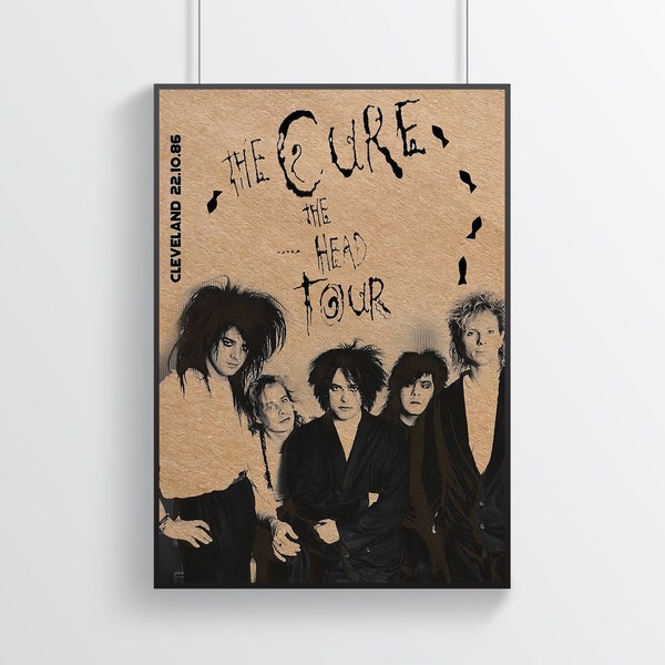 The Cure Poster | Rock Music Poster | Music Lovers | Home Decor | Wall Decor | Famous Wall Art | Vintage Poster | Digital Print