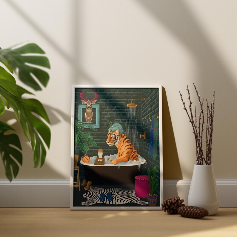 Tiger Tiger Poster Animal Animal Poster Premium Print Home Decor Wall