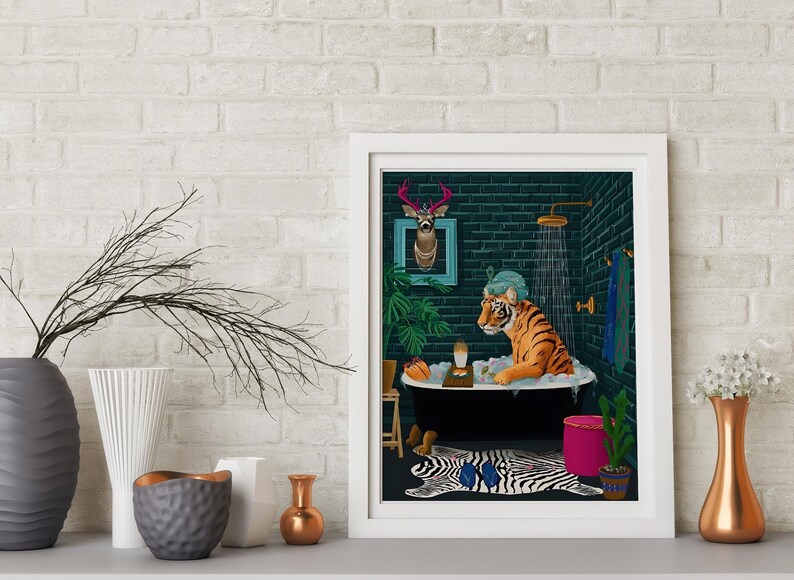 Tiger Tiger Poster Animal Animal Poster Premium Print Home Decor Wall
