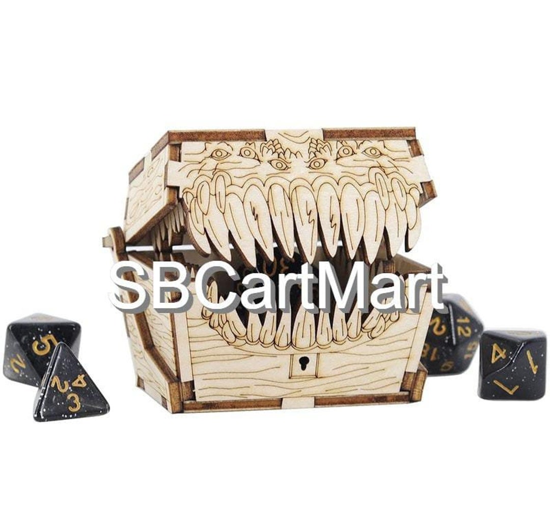 Wooden Laser Cut Dice Storage Box Dice Vault Dice Holder Etsy