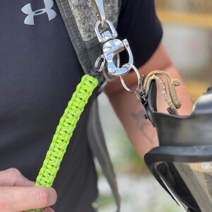 Firefighter SCBA Mask quick-release clip (Multicolored paracord knot variations) image 11