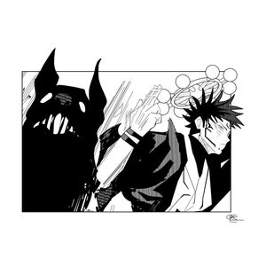 Jujutsu kaisen Fushiguro Megumi Sukuna tattoo model