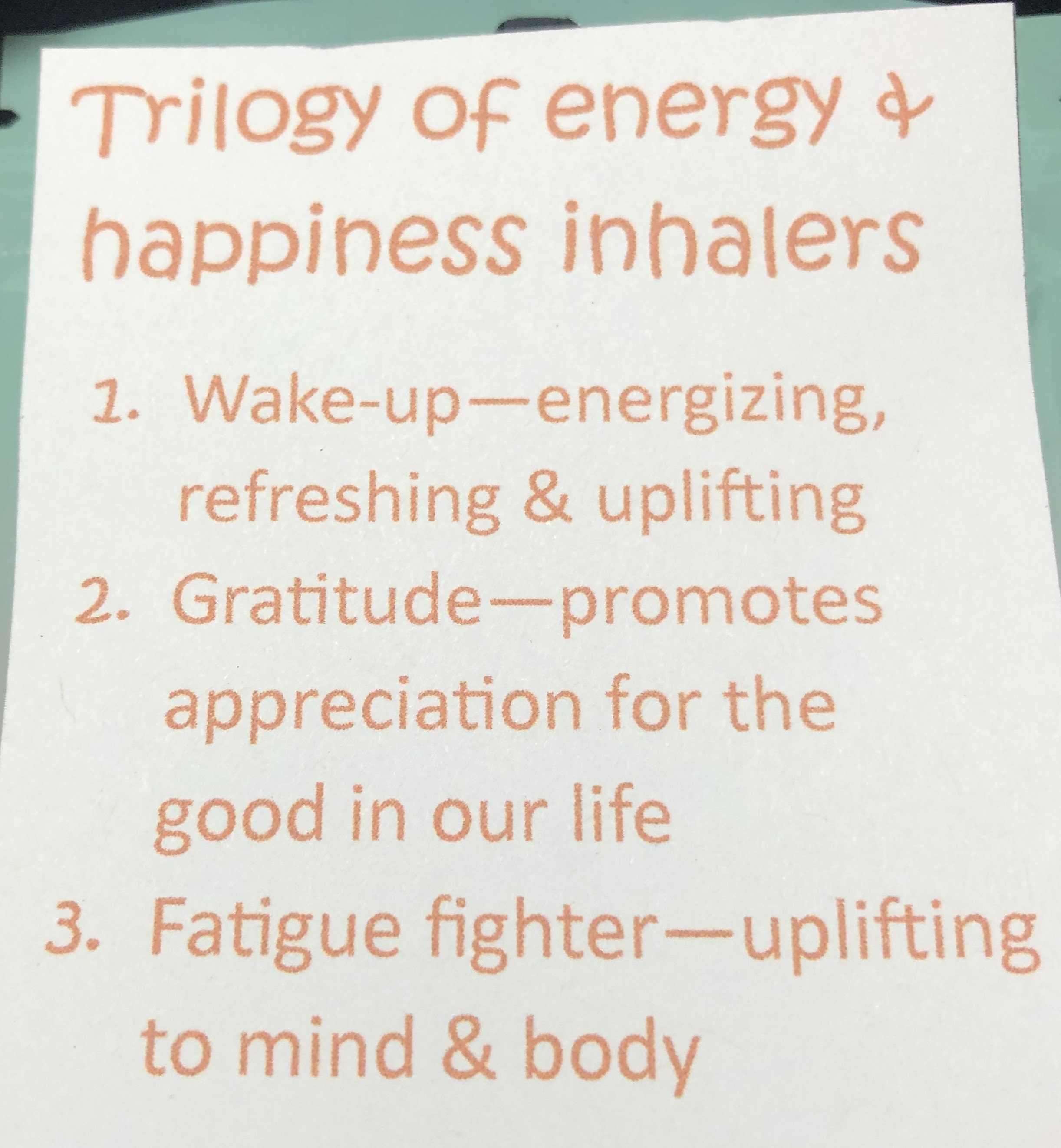 Orange Set 1 Trilogy Inhalers Etsy