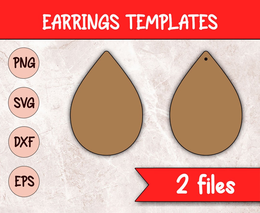 Teardrop Earring Template Sublimation Template Earring Template for