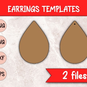 Teardrop Earring Template, Sublimation Template, Earring Template for Sublimation Svg, Png Dxf Eps
