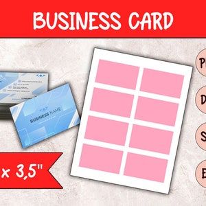 Business Card Template, Sublimation Template, Instant Download Png, Svg, Dxf