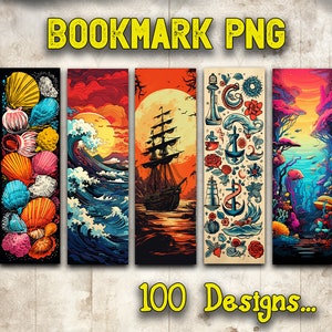 Bookmark Png, Bookmark Bundle, Printable Bookmark Bundle, Bookmark Sublimation Designs, Bookmark Designs For Sublimation