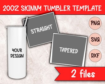 Tumbler Template Svg, 20oz Skinny Tumbler Template, Recht en taps toelopend 20oz, Sublimatie Svg, Png