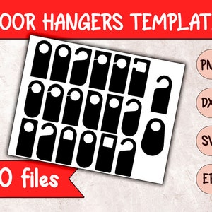 Door Hanger Template, Sublimation Template, Door Hangers Templates, Instant Download Png, Svg, Dxf