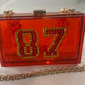 Kansas City Chiefs Travis Kelce inspired clear red game day purse!  Stadium approved!!