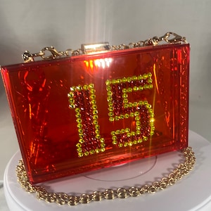 Kansas City Chiefs Mahomes inspired clear red game day purse!  Stadium approved!!