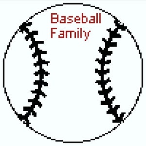 Baseball Family Cross Stitch Pattern