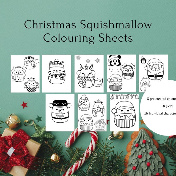 Squishmallow Coloring Pages Printable - Etsy