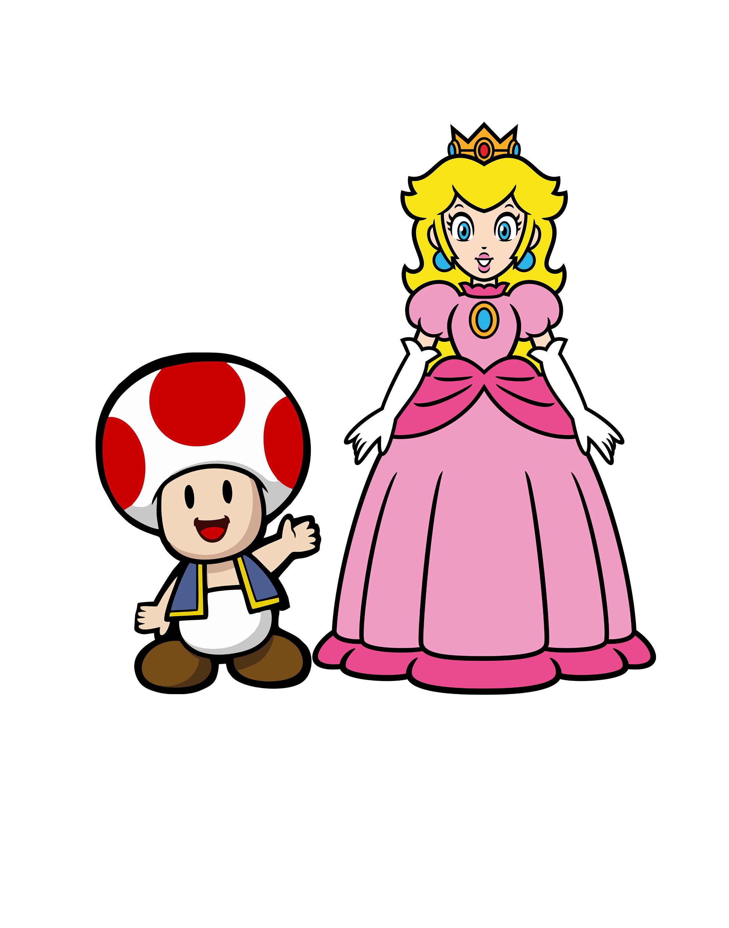 Princess Peach Wall Print Canva Template Super Mario Wall - Etsy
