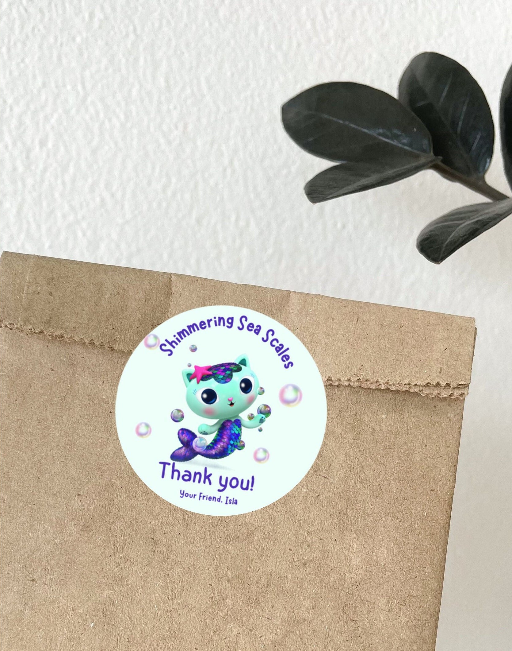 Gabby's Dollhouse Thank You Tags Canva Template Gabby's Dollhouse Theme Printable Tags Gabby's ...