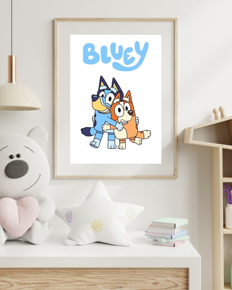 Bluey Wall Print Bluey Printable Digital Download Bluey - Etsy