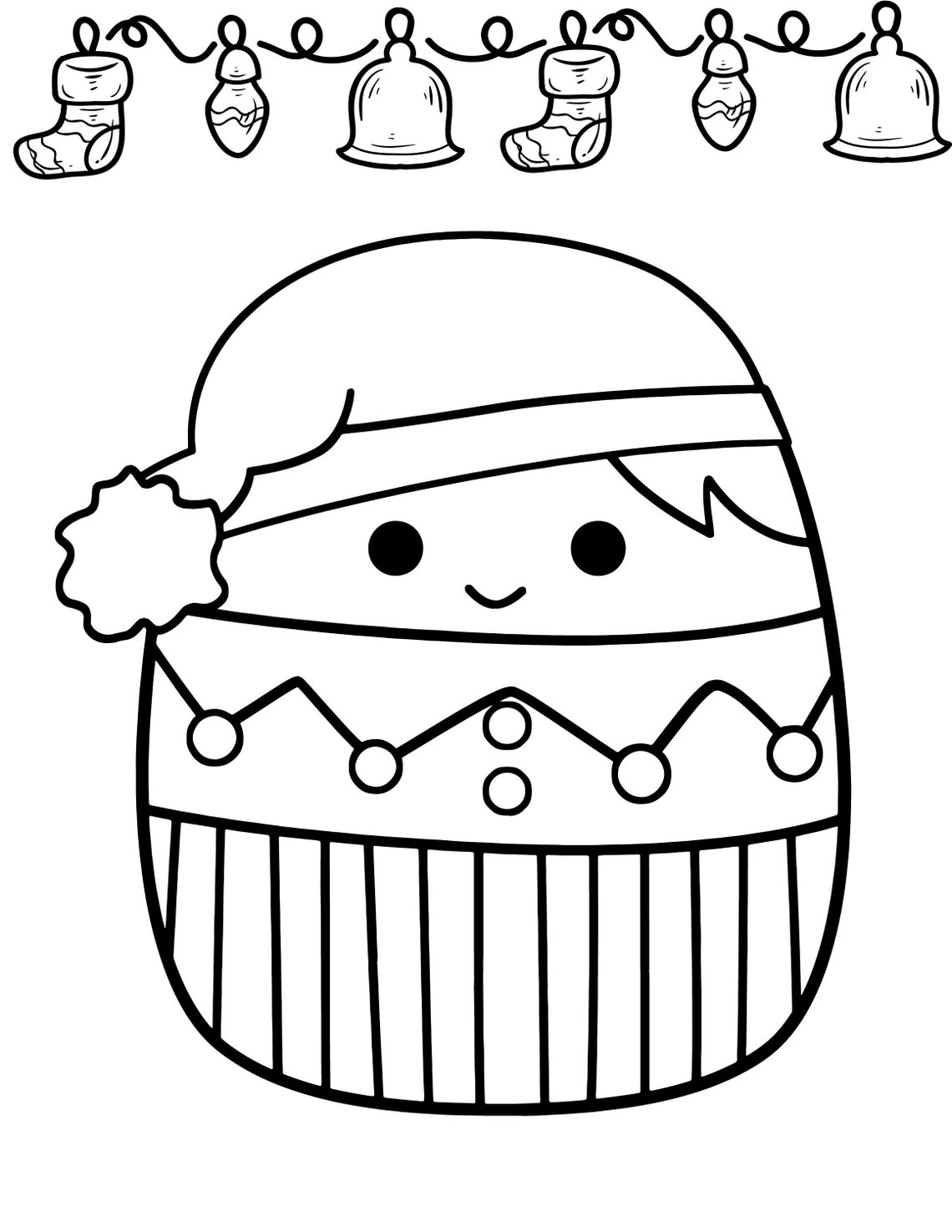 Squishmallow Christmas Coloring Sheets Canva Template Kids' Holiday