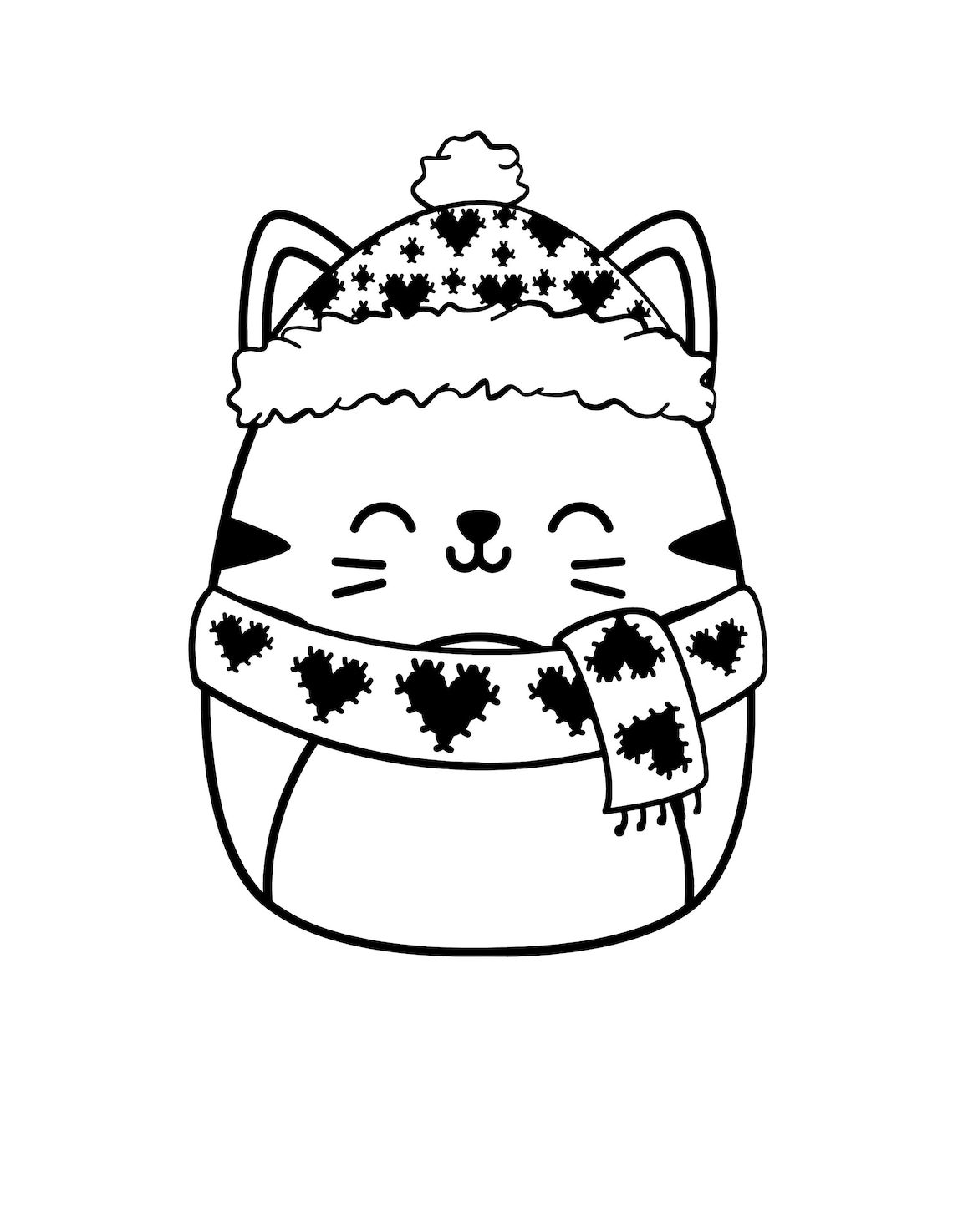 Squishmallow Christmas Coloring Sheets Canva Template Kids' Holiday Colouring Pages Christmas ...