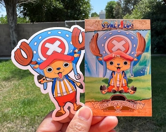 Tony Chopper Anime Art- One Piece Sticker Glossy/Holographic Water Resistant - One Piece Tony Chopper