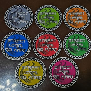 Assorted Street Legal Go Kart Mini Cooper Sticker, John Cooper Works, JCW Sticker, Mini, R50,R52,R53,R55,R56,R57,R58,R59,R60,R61,F54,F55,F56