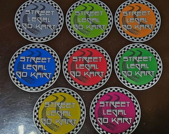 MINI Cooper Street Legal Go Kart Sticker, Laminated Decal