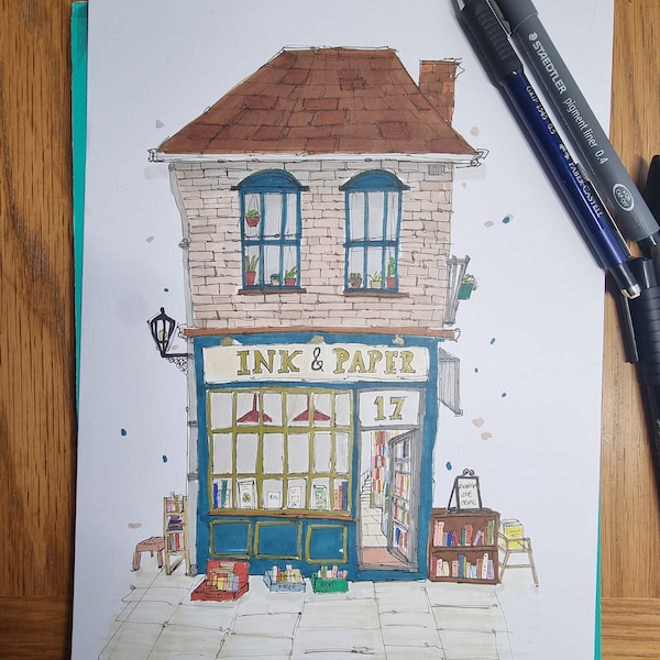 Bookshop - Urban Sketch in Print