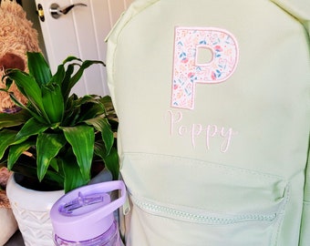 Personalised Toddler backpack with Name, Mini Toddler Nursery backpack, Spring Backpack, Floral Backpack, Toddler Girls Bag