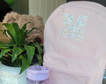 Kids backpack, Personalised Custom Toddler Backpack with Name, Small Mini Nursery backpack, Flowers Backpack, Toddler Girls Bag, Childs Bag