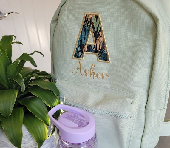Toddler Backpack With Name Embroidered Initial and Name Back to