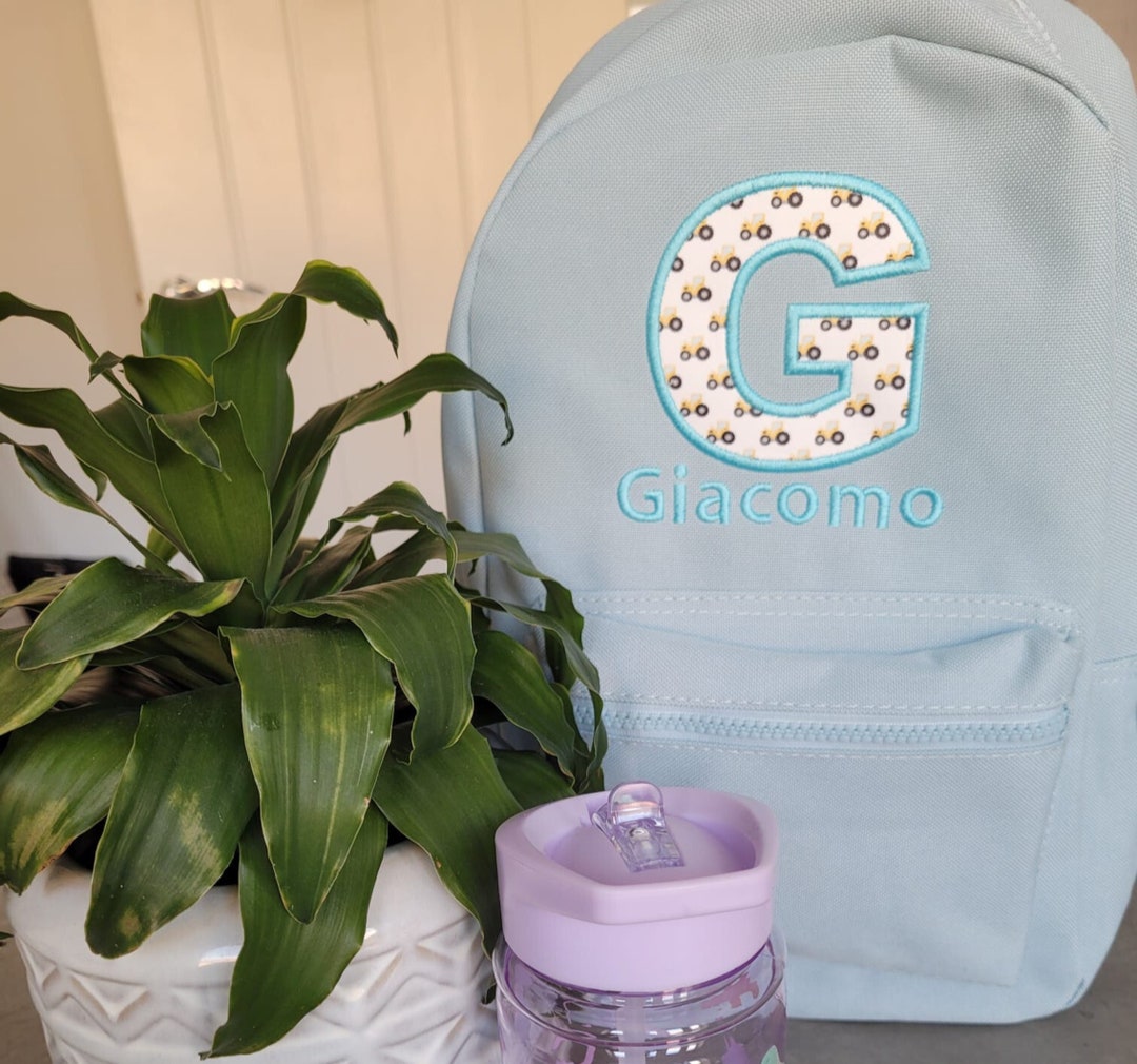 Toddler Backpack for Boy With Name, Embroidered Initial and Name