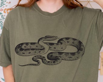 Vintage 90s Snake Skeleton T-Shirt,terrifier shirt y2k clothes Retro Tattoo Style Gothic Tee