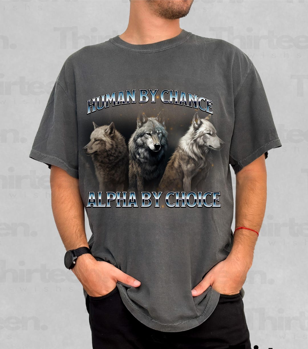 Vintage Alpha Wolf Graphic T-shirt: 90s Retro Meme Tee - Etsy