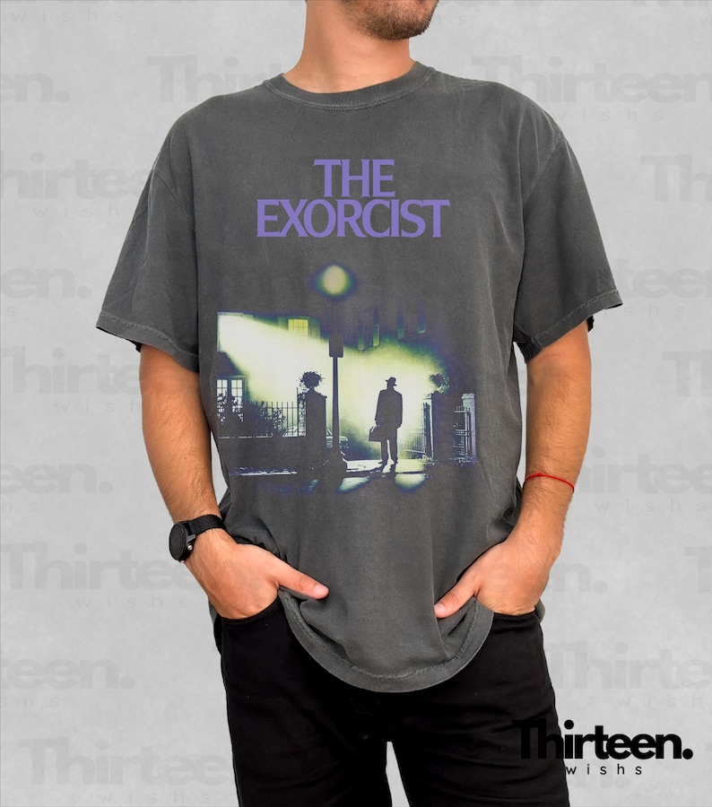 the exorcist, exorcist movie shirt, exorcist t-shirt, exorcist 1973, retro horror movie, retro horror merch, 70s movie, cult classic, exorcism, cult shirt, gothic tee, back print, streetwear