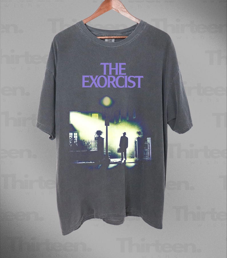 the exorcist, exorcist movie shirt, exorcist t-shirt, exorcist 1973, retro horror movie, retro horror merch, 70s movie, cult classic, exorcism, cult shirt, gothic tee, back print, streetwear