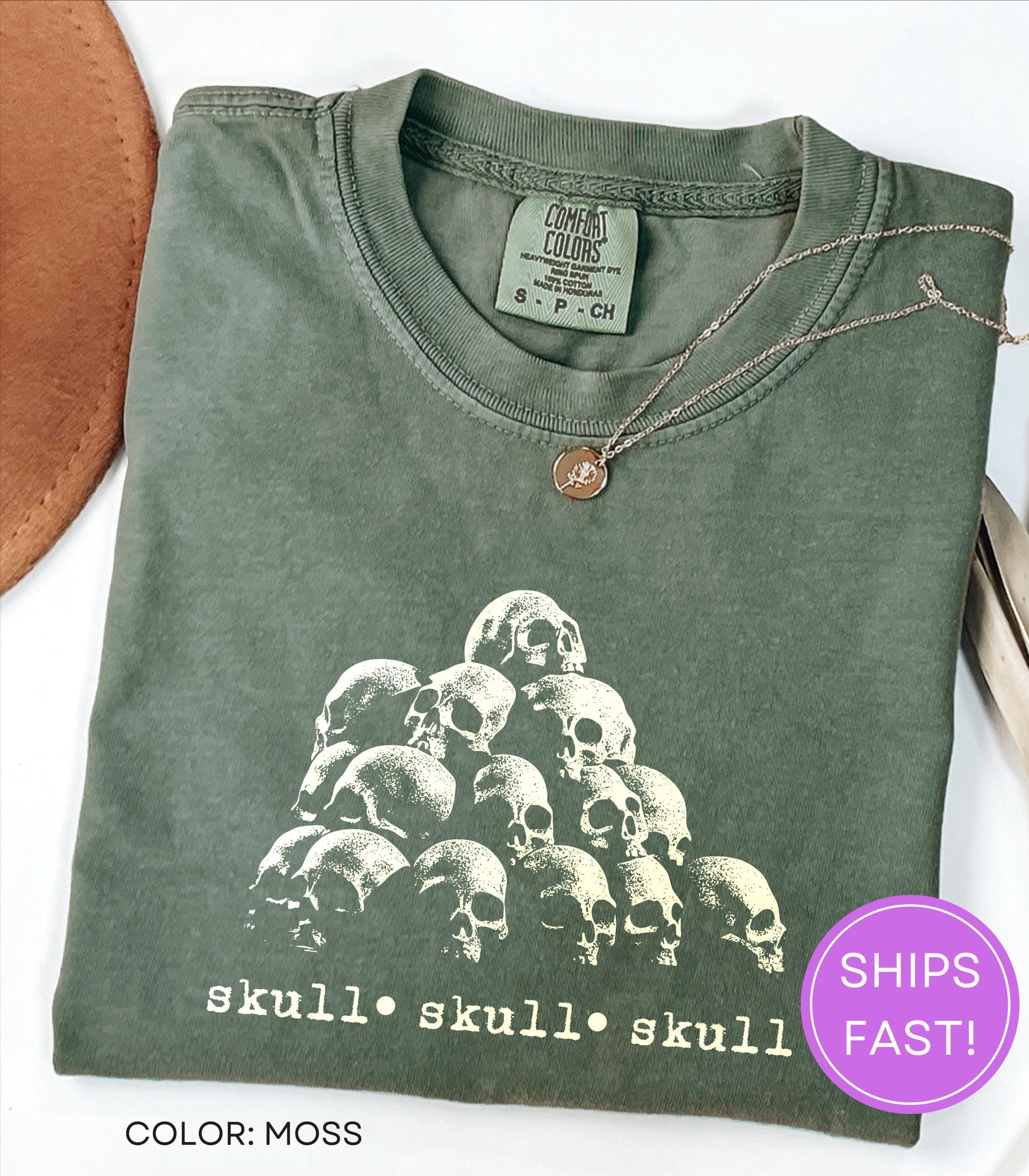 Y2K Hard Ten Stacked Skull T-Shirt Size 4XL Grunge Skull