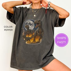 Comfort Colors® T-REX Dinosaur Vintage 90s Style Graphic Shirt, Dinosaur Graphic Comfort Colors® Y2k Grunge Tee, Retro t-rex Jurassic