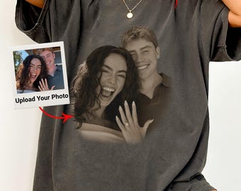aniversary memorial custome engageme photo t shirt| Custom Your Photo Shirt, Personalized Picture Tee