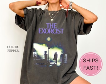 Exorcist Movie T-Shirt, Retro Horror Film Graphic Tee Shirt