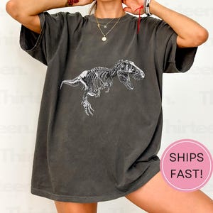 Retro T-Rex Dinosaur T-Shirt - Moonlit T-Rex Graphic Tee - Retro Jurassic Shirt - Vintage Dinosaur Graphic Tee - Dinosaur Lovers Gift y2k