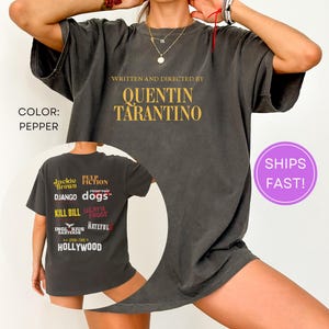 Written & Directed by Quentin Tarantino shirt, Retro Movie Graphic Streetwear, Tarantino Movie Merch, Pulp Fiction, Kill Bill Shirt