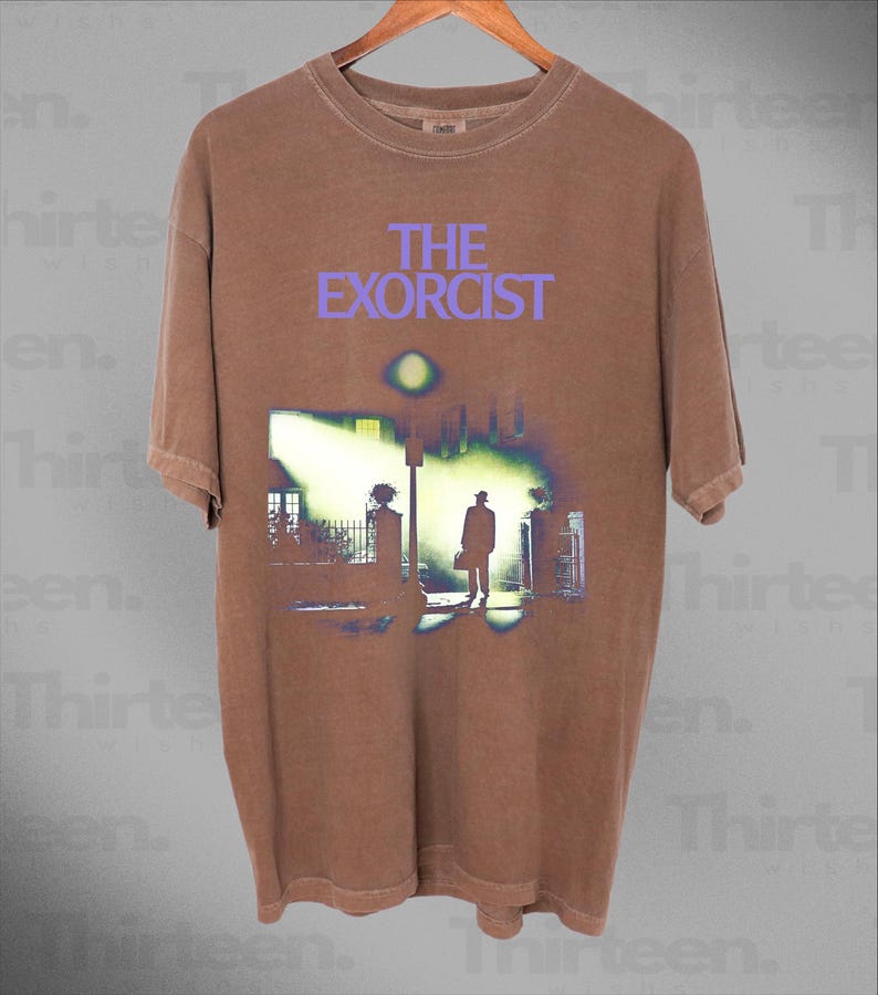 the exorcist, exorcist movie shirt, exorcist t-shirt, exorcist 1973, retro horror movie, retro horror merch, 70s movie, cult classic, exorcism, cult shirt, gothic tee, back print, streetwear