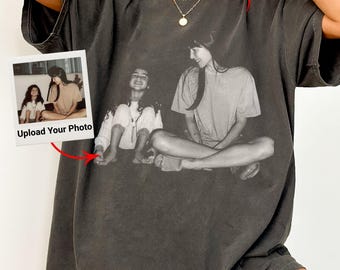 custome mom photo t shirt| custom aunt vintage style comfortcolors® face shirt gift