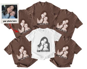 Custom Photo Comfort Colors® Mama Shirt, Personalized Picture Tee