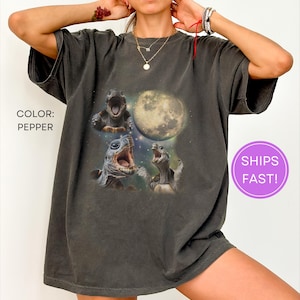 Retro Turtle Graphic T-Shirt: Vintage Tortoise Moon Tee