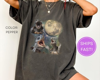 Retro Turtle Graphic T-Shirt: Vintage Tortoise Moon Tee