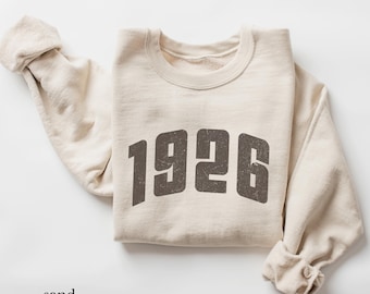 100th birthday sweatshirt gifts, 1926 Shirt grandpa sweater, 100 birthday favors unisex hoodie,personalized gift,