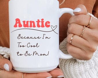 Auntie Est. Mug, Wildflower Birthday Gift
