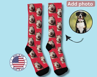 Custom Pet Photo Socks: Personalized Dog Face Gift