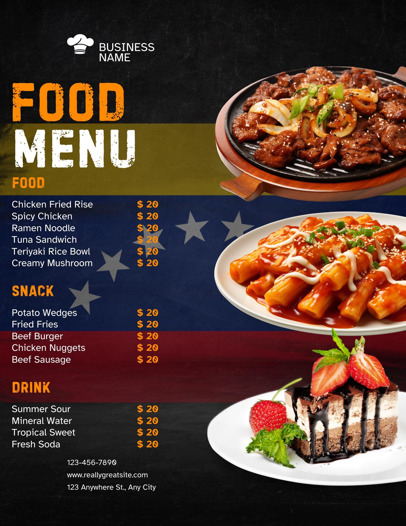 Menu Sign Pdf Laminated Printable Menu, Signs, Full Color, Printable Menus, Custom ...