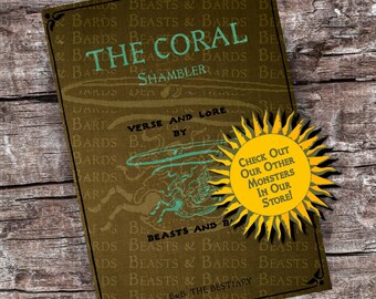 The Coral Shambler | Homebrew RPG Monster PDF - Includes Crafted Monster Origin Story and Stats | RPG | Campaign | Printable